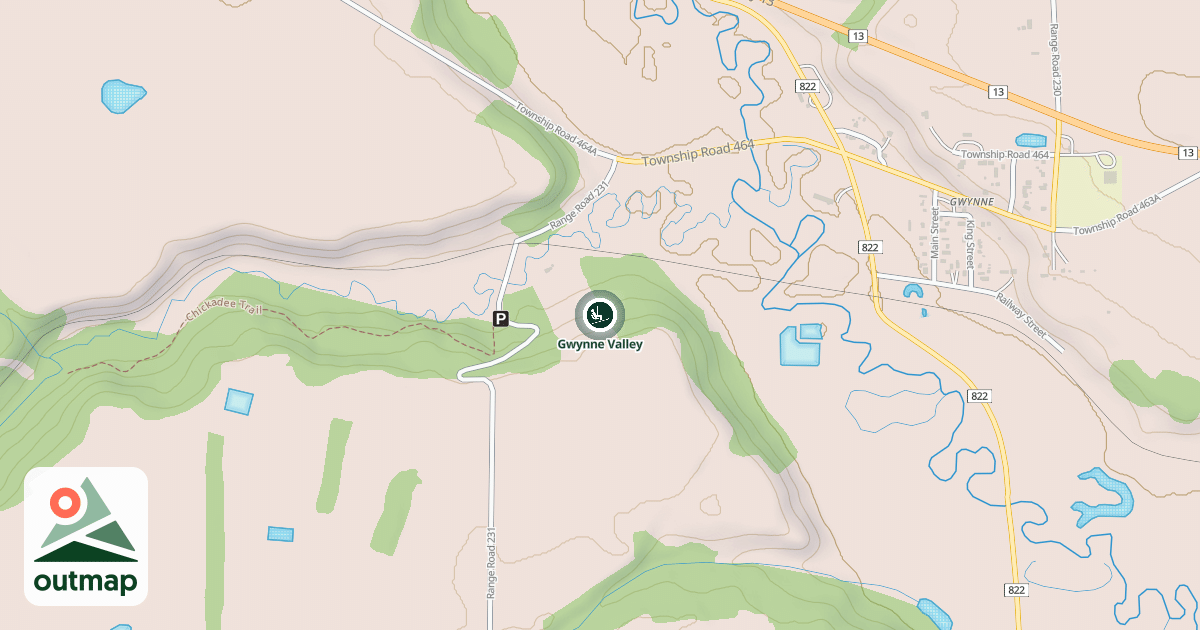 Map of Gwynne Valley