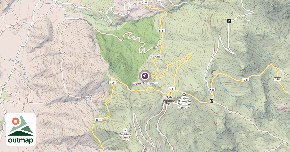 Map of Pignu - U Tipponu