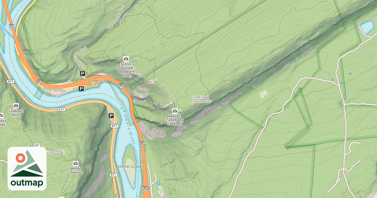 Map of Tree Toad Fracture