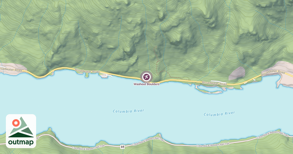 Map of Washout Boulders