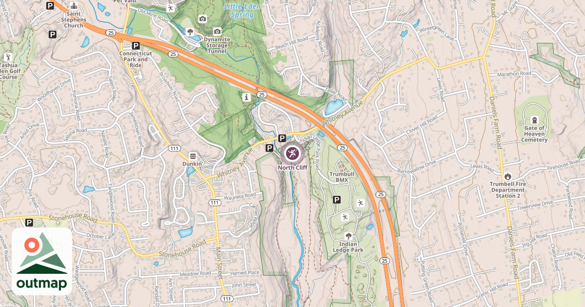 Map of North Cliff
