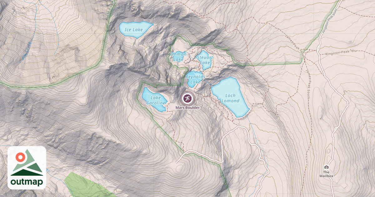 Map of Mars Boulder
