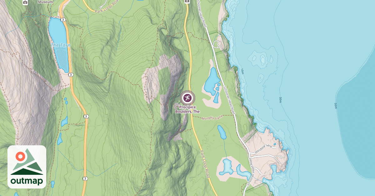 Map of Precipice Boulders, The