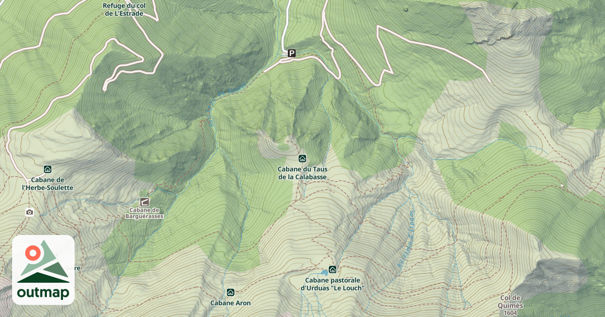 Map of Cabane du Taus de la Calabasse