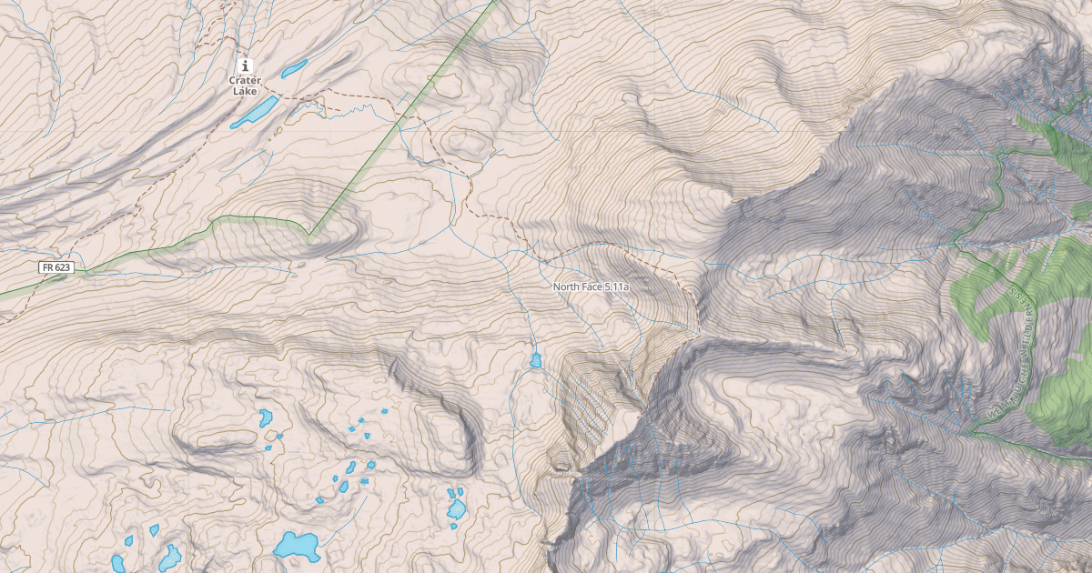 Map preview of North Face