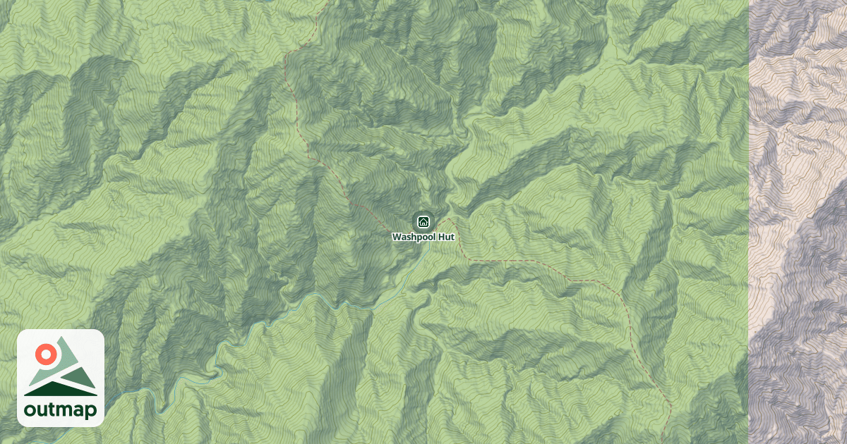 Map of Washpool Hut