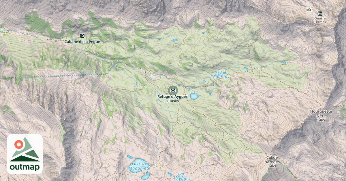 Map of Refuge d'Aygues-Cluses
