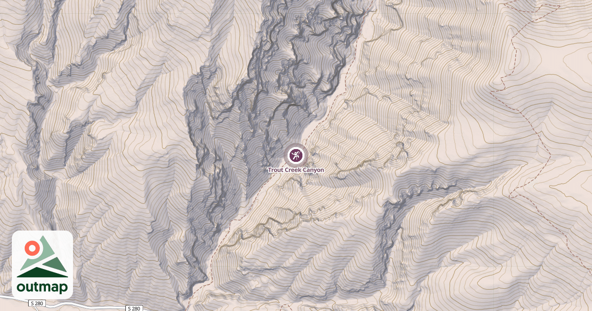Map of Trout Creek Canyon