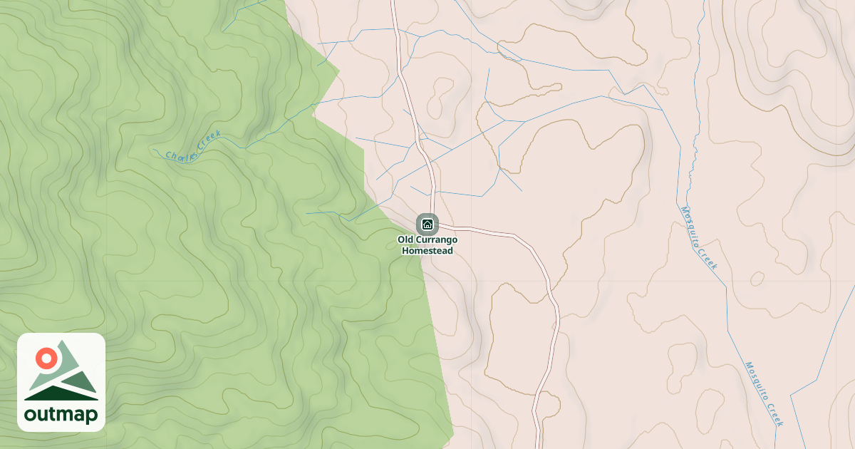 Map of Old Currango Homestead