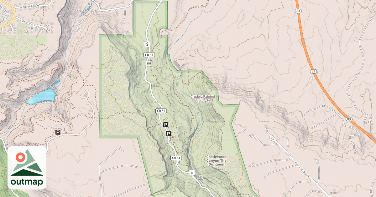 Map of Crudely Painted Arete