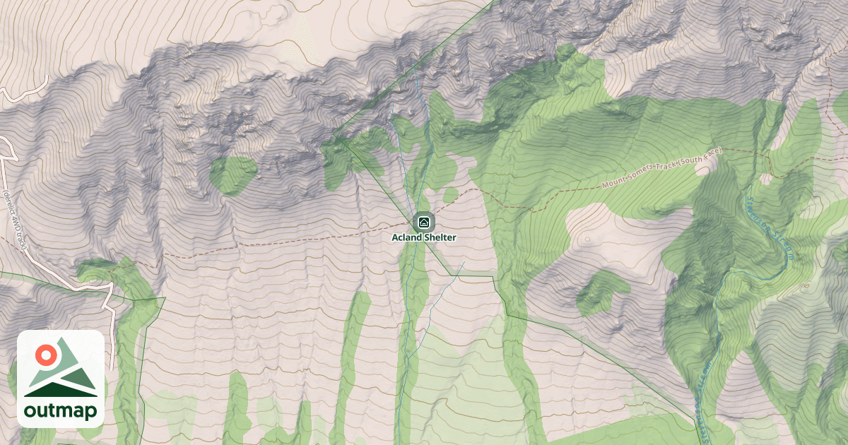 Map of Acland Shelter