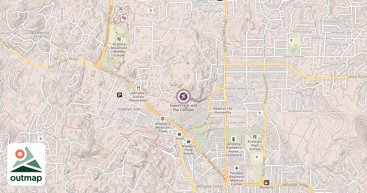 Map of Supercrack and The Corridor