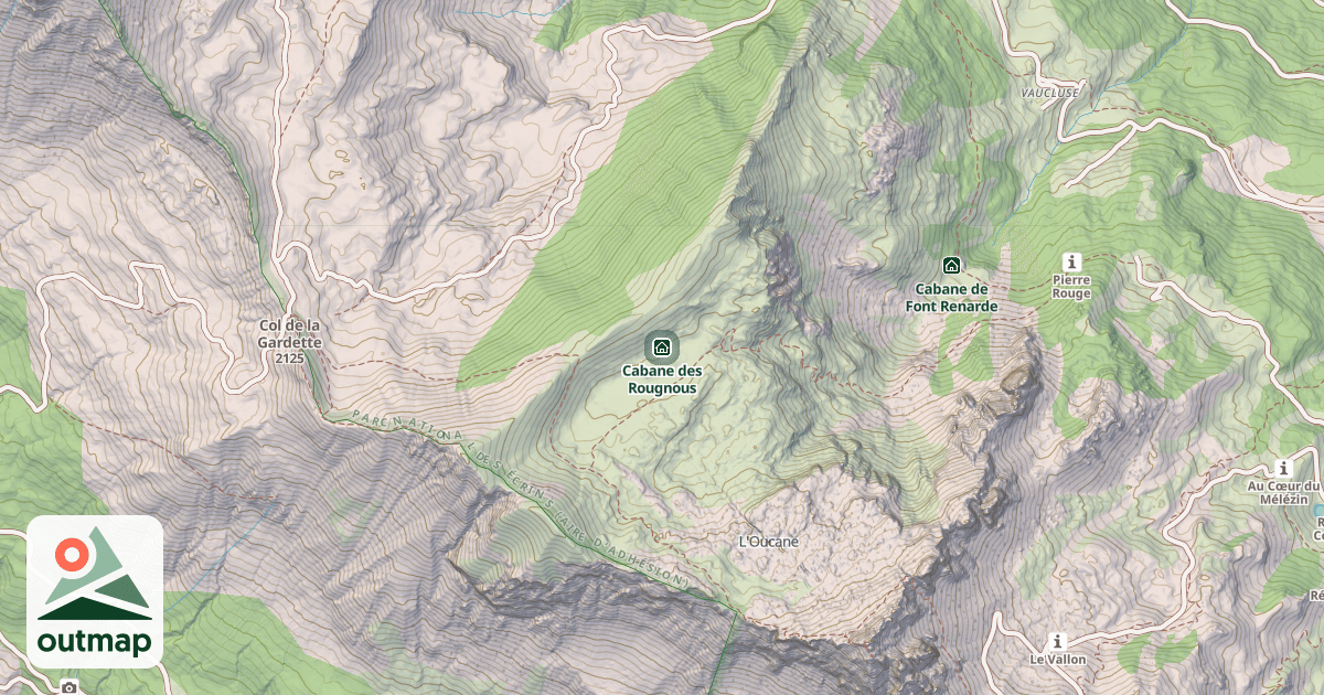 Map of Cabane des Rougnous