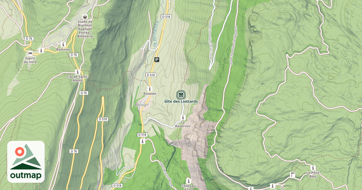 Map of Gîte des Liottards