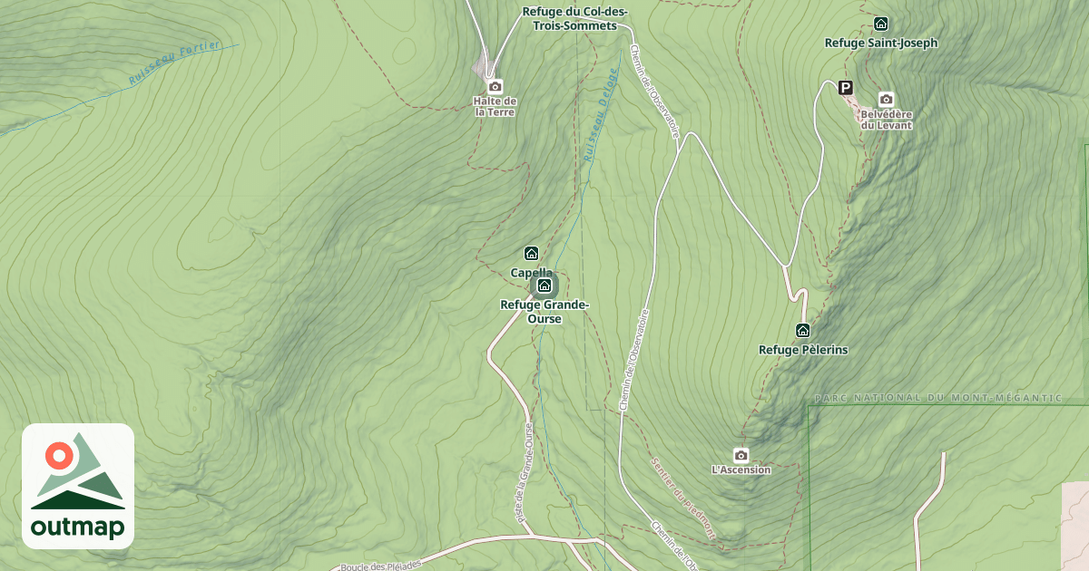 Map of Refuge Grande-Ourse