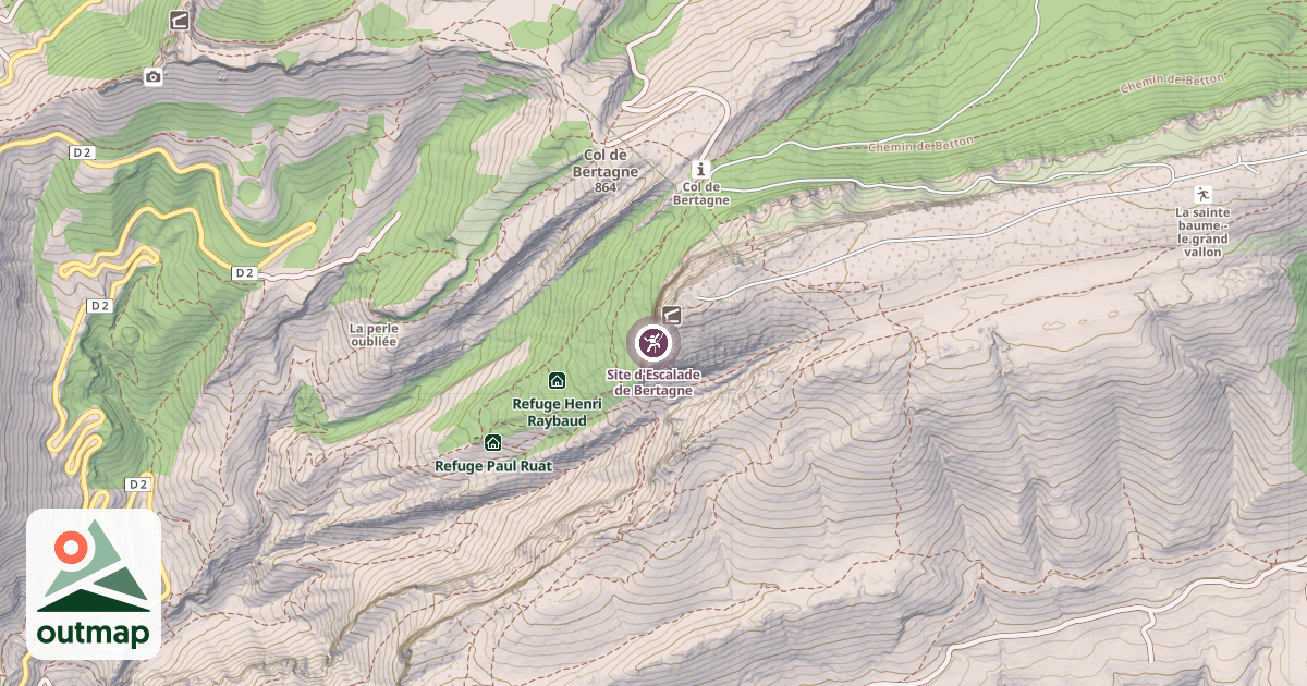 Map of Site d'Escalade de Bertagne