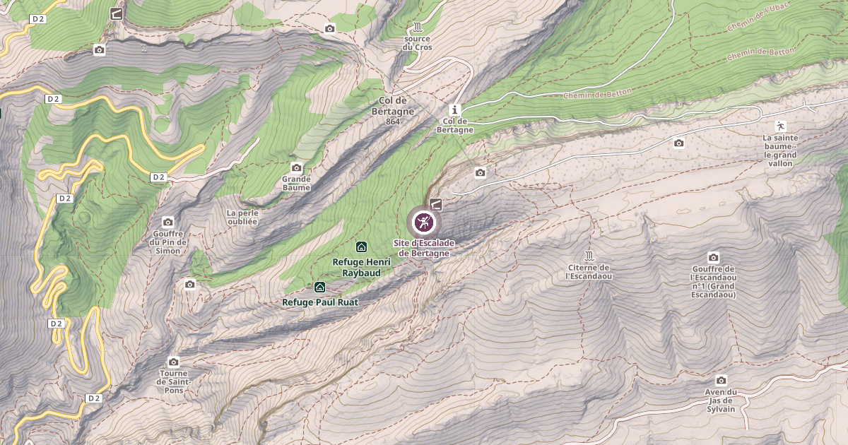 Map preview of Site d'Escalade de Bertagne