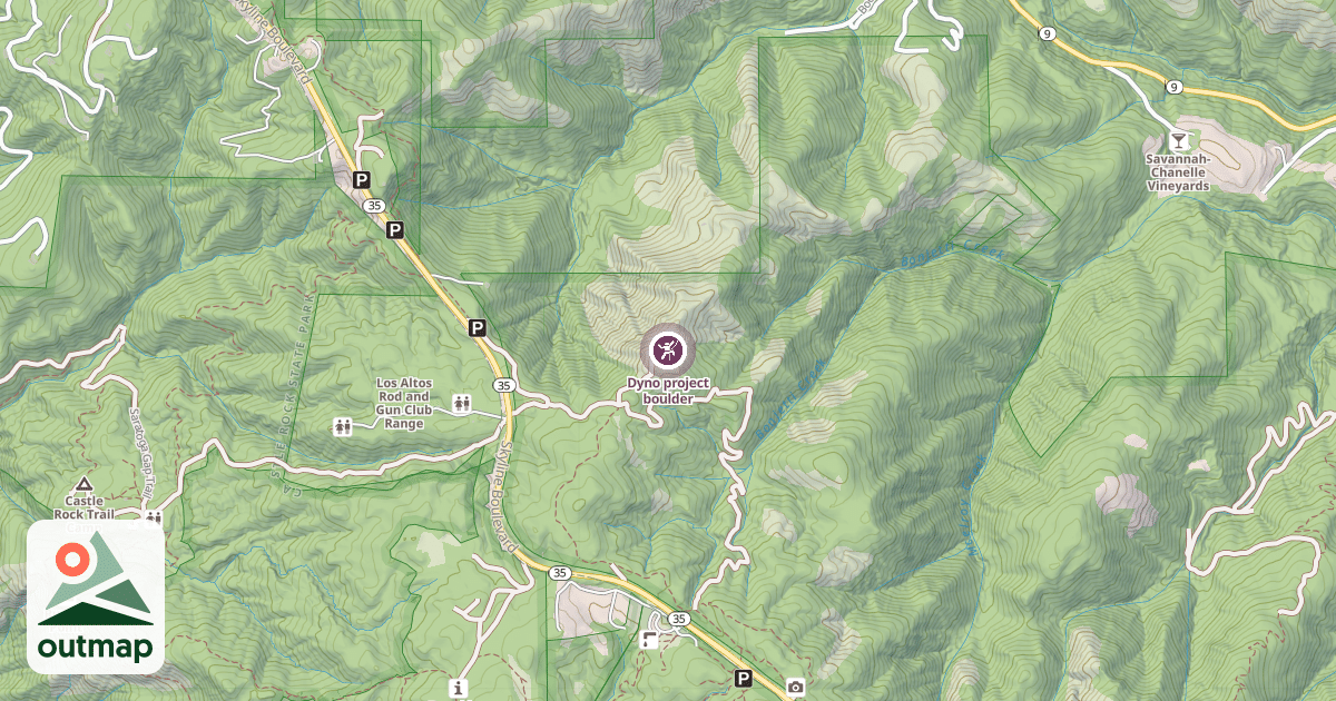 Map of Dyno project boulder