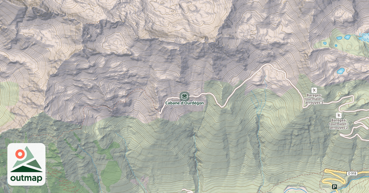 Map of Cabane d'Ourdégon