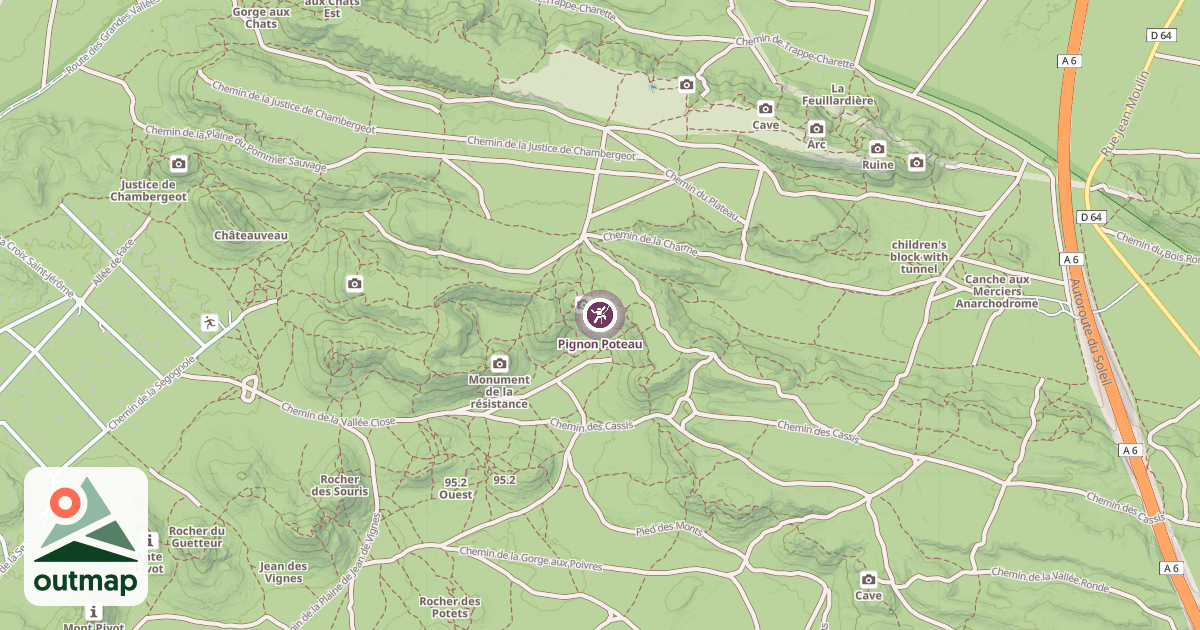 Map of Pignon Poteau