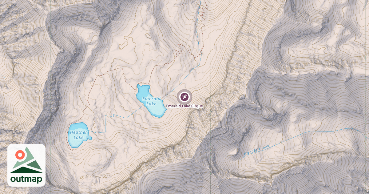 Map of Emerald Lake Cirque