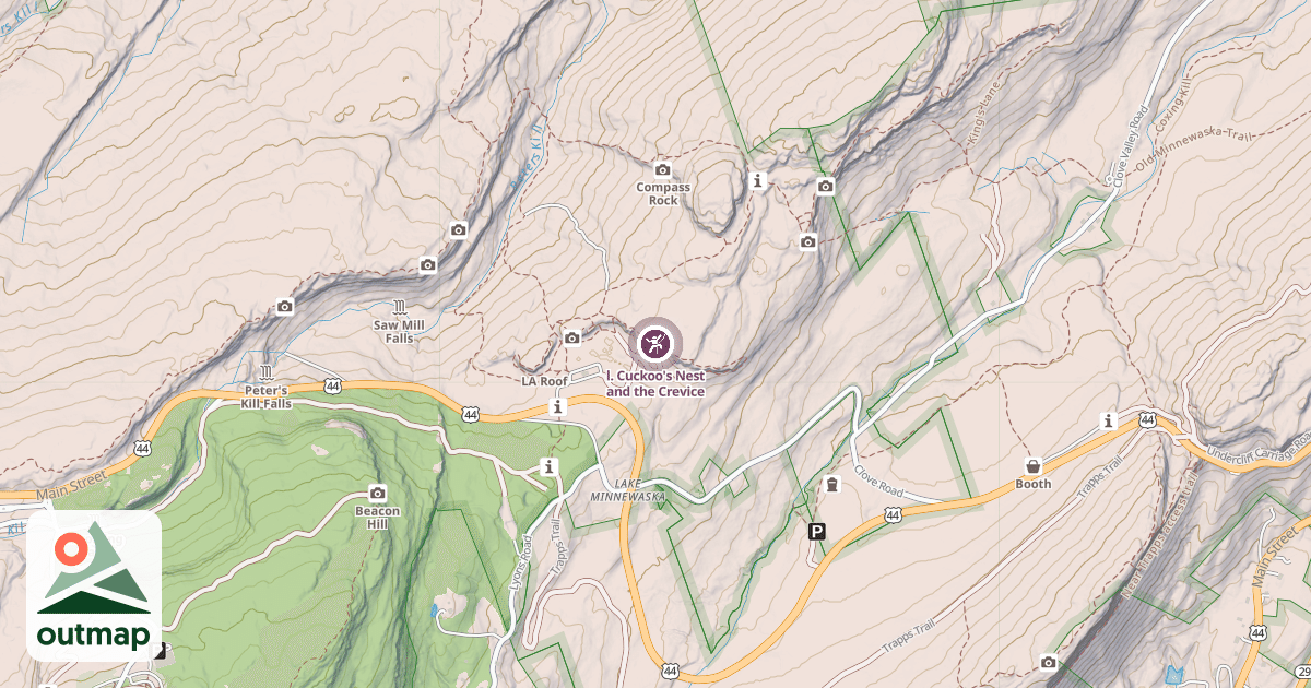 Map of l. Cuckoo's Nest and the Crevice