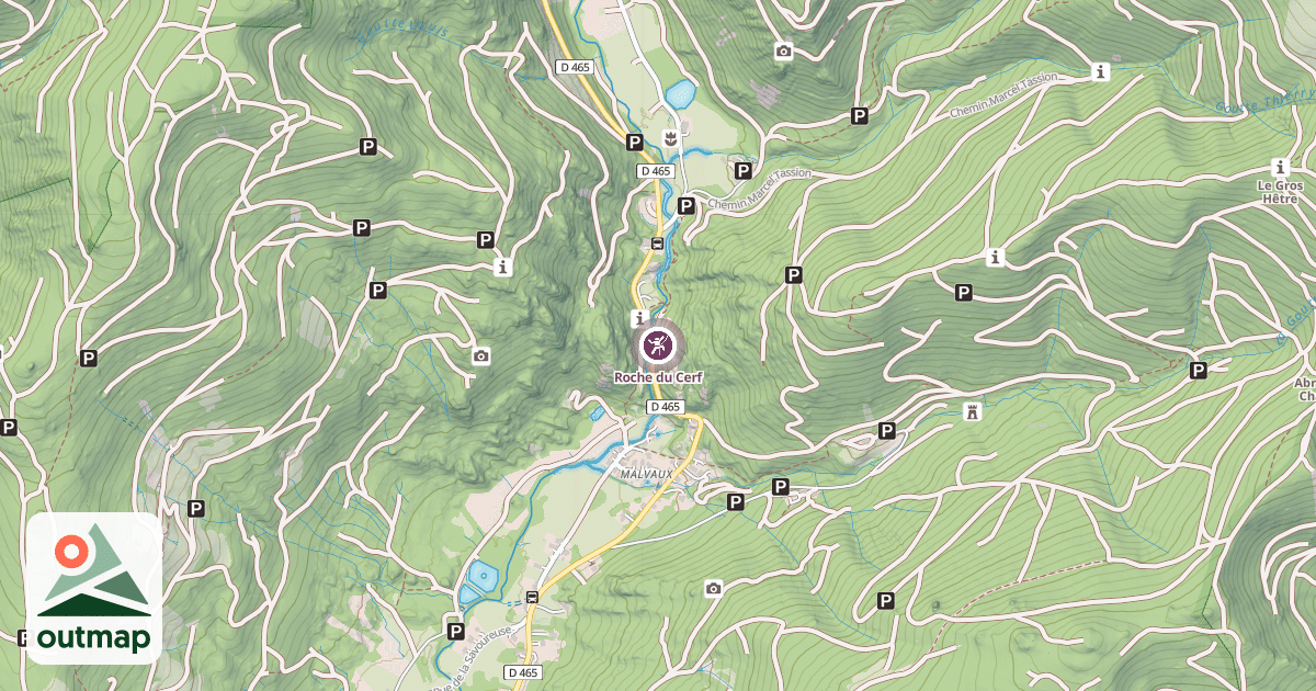 Map of Roche du Cerf