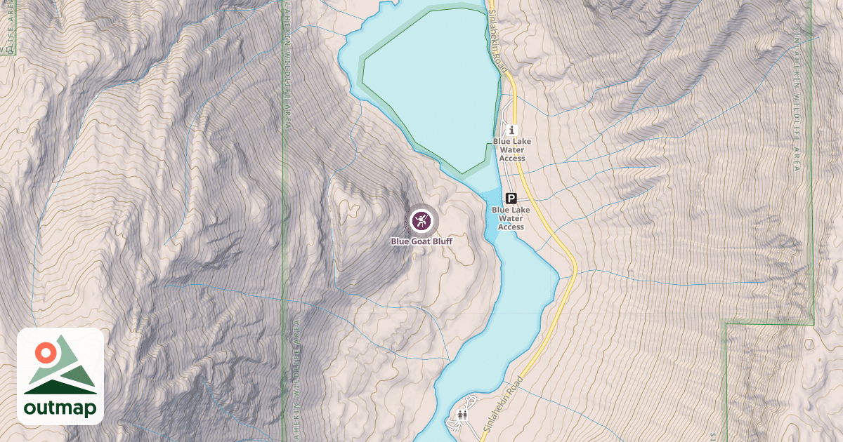 Map of Blue Goat Bluff