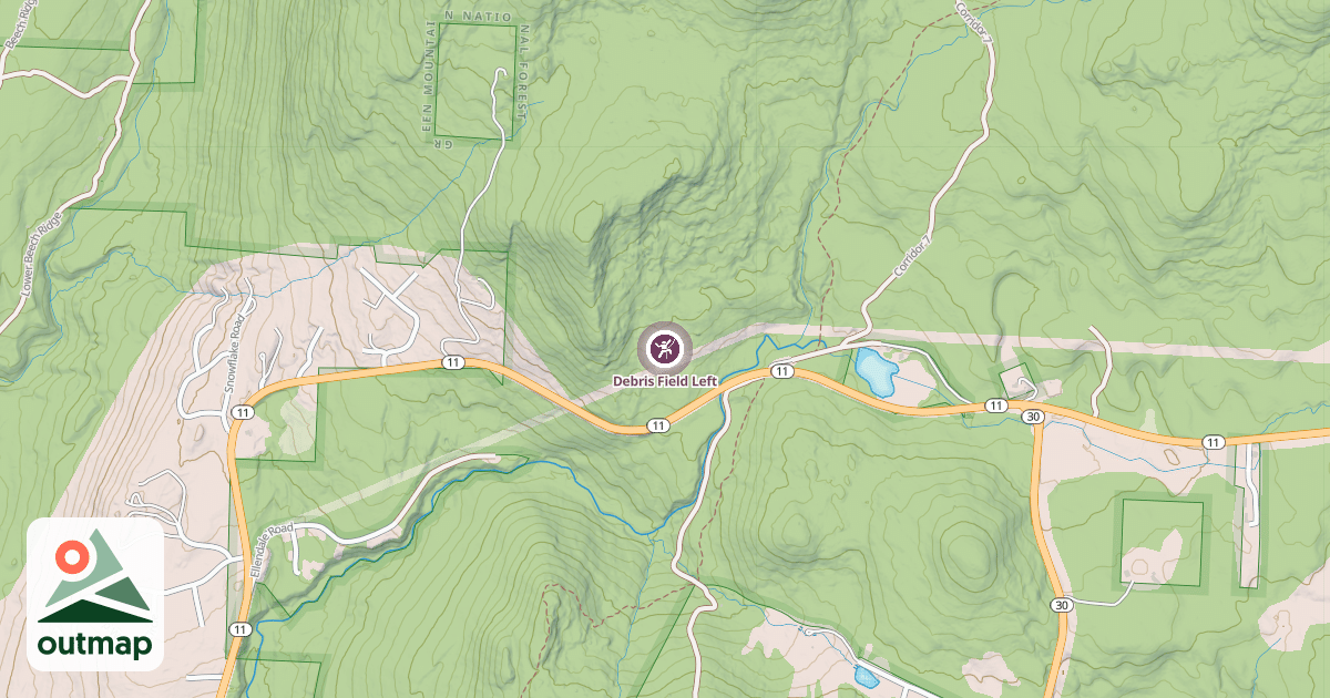 Map of Debris Field Left