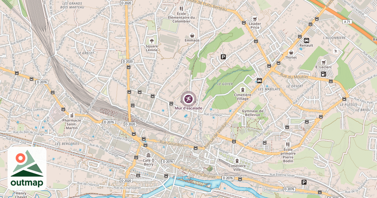 Map of Mur d'escalade