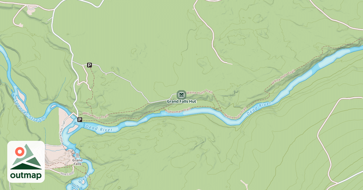 Map of Grand Falls Hut in Somerset