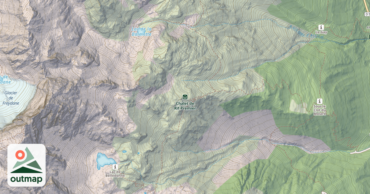 Map of Chalet de Rif Premier