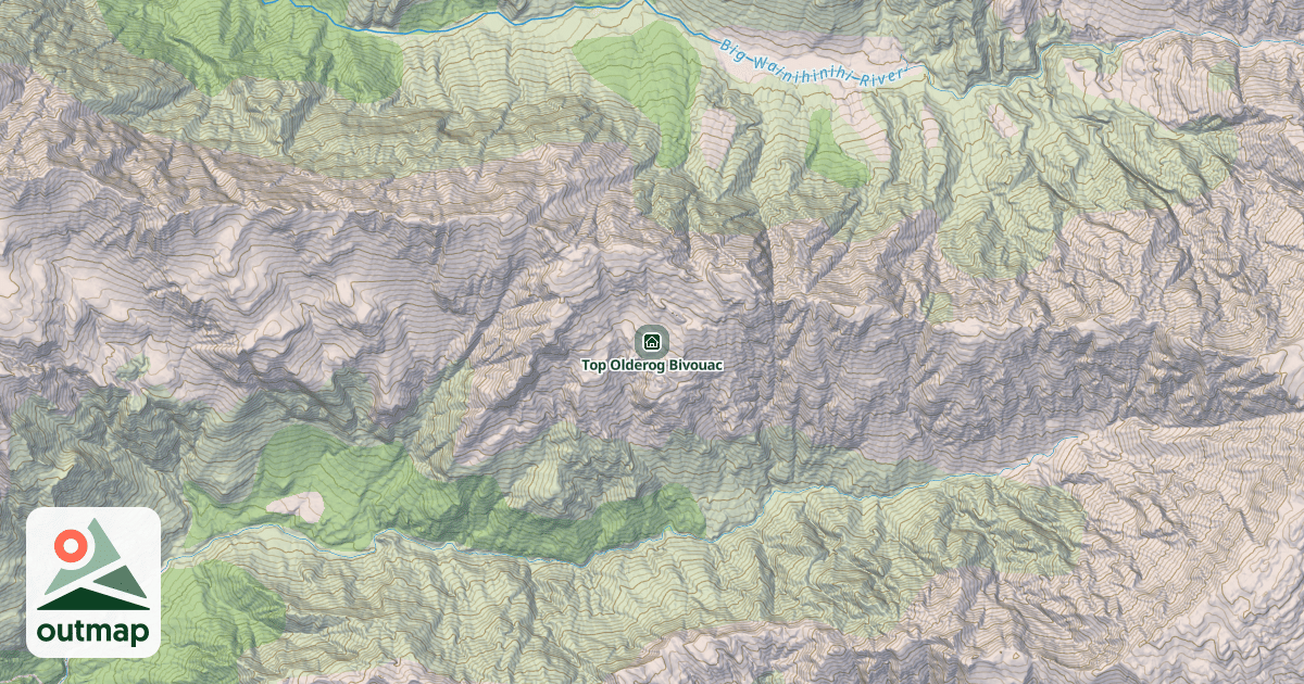 Map of Top Olderog Bivouac