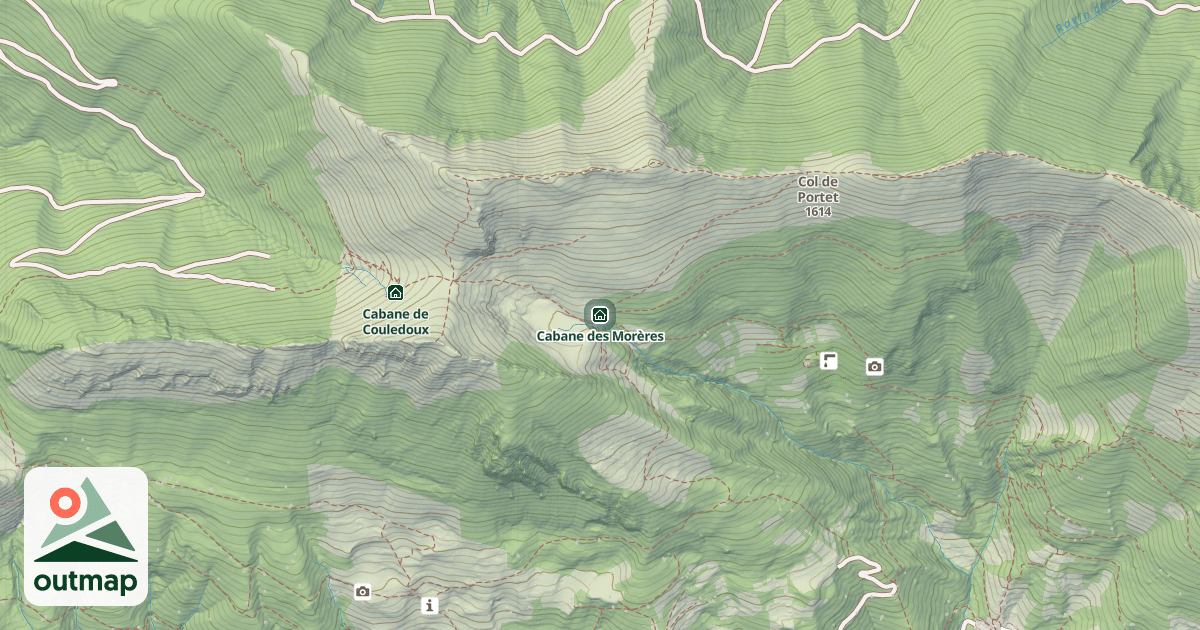 Map of Cabane des Morères
