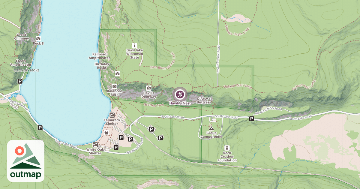 Map of Hawk's Nest