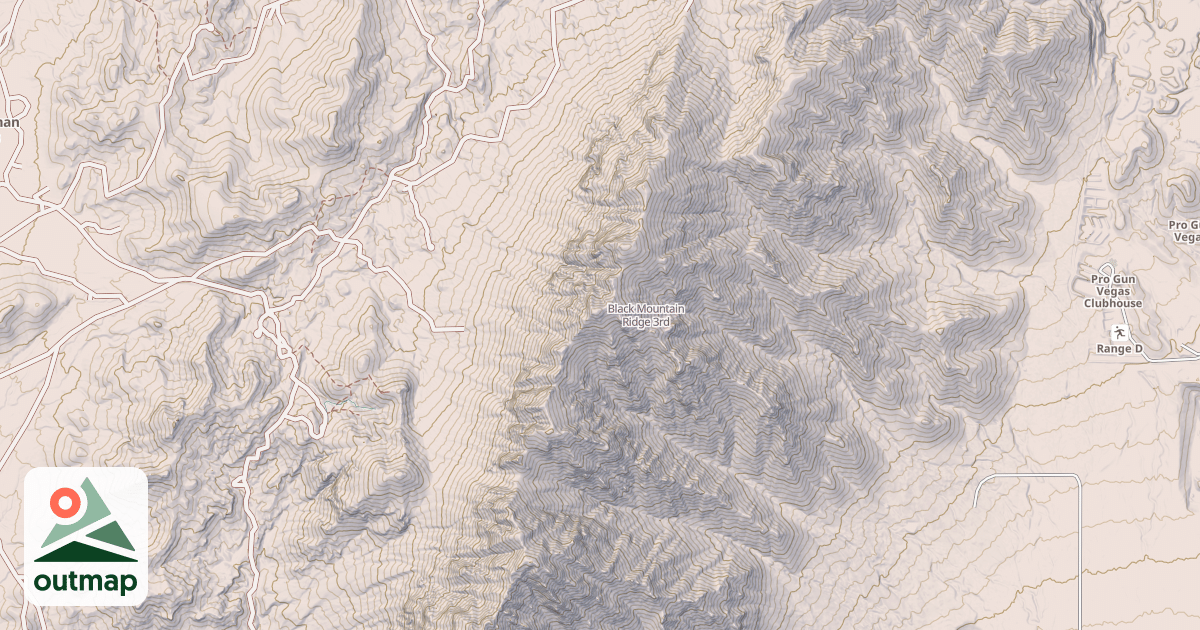 Map of Black Mountain Ridge
