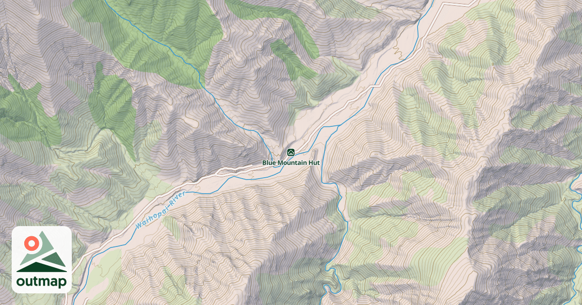 Map of Blue Mountain Hut