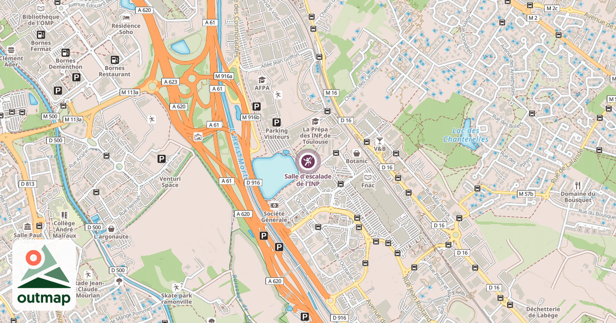 Map of Salle d'escalade de l'INP