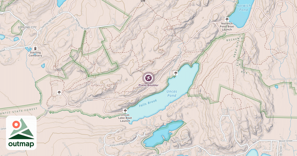 Map of Piano Boulder