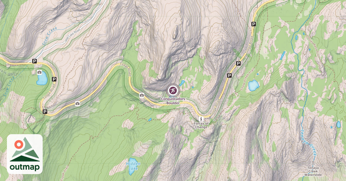 Map of Conquistadors Boulder