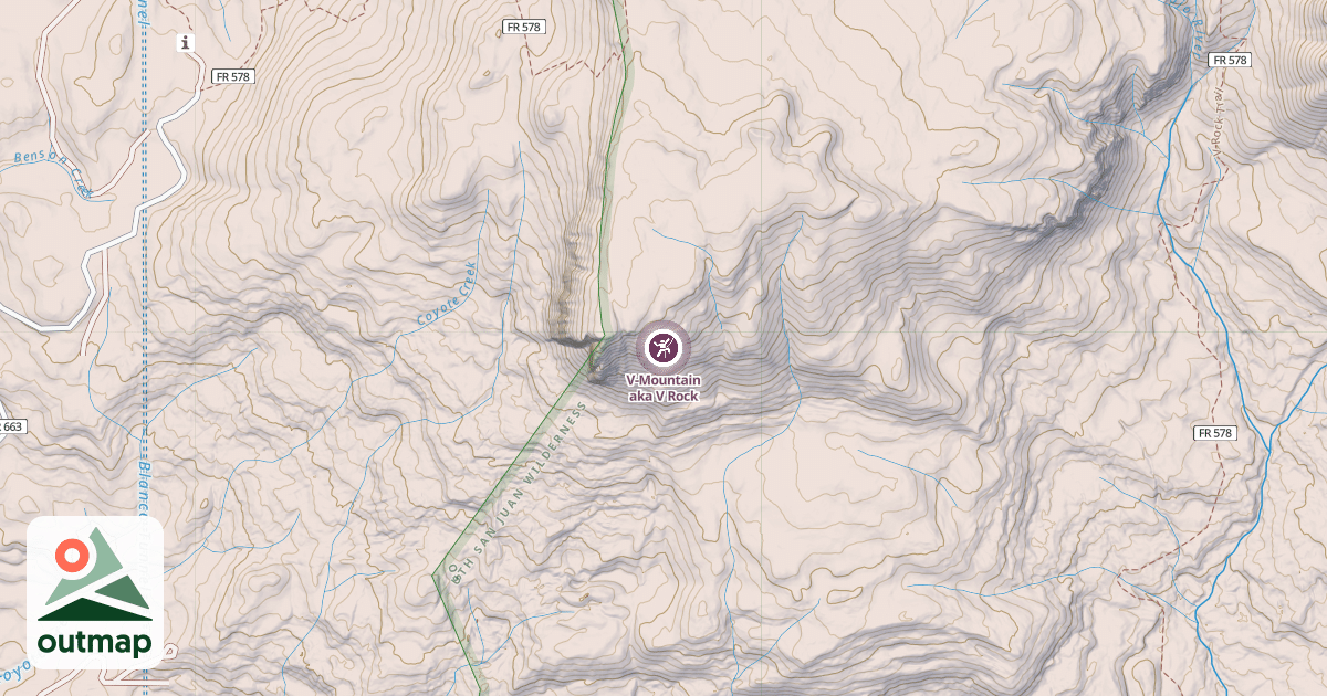 Map of V-Mountain aka V Rock