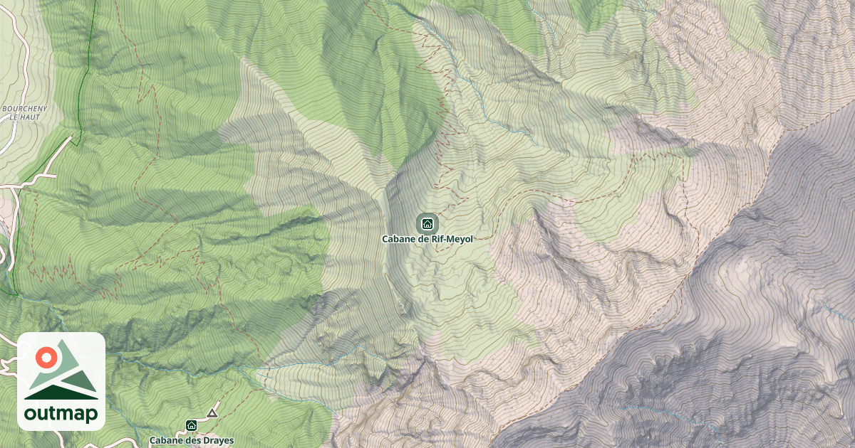Map of Cabane de Rif-Meyol