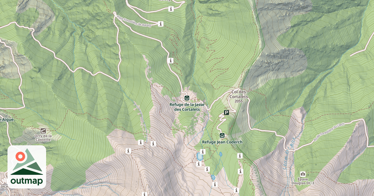 Map of Refuge de la Jasse des Cortalets