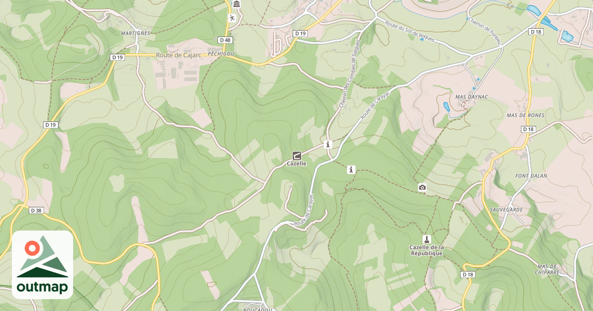 Map of Cazelle