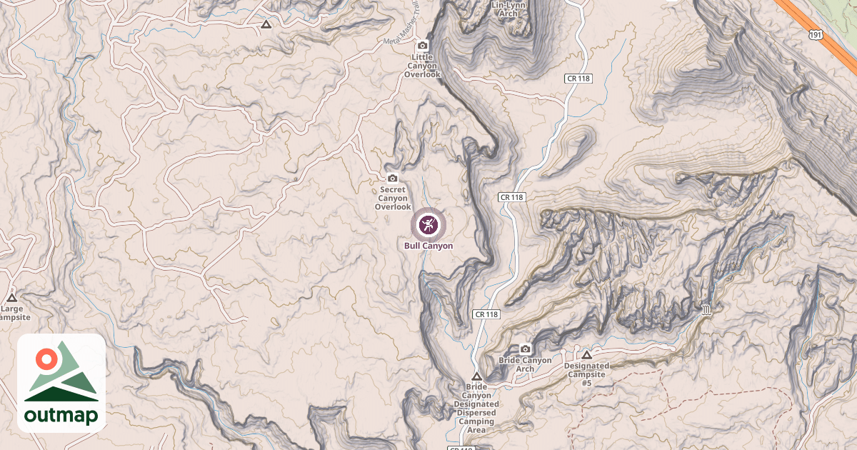 Map of Bull Canyon