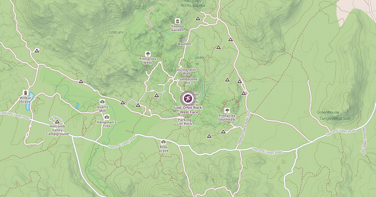 Map preview of Lost Orbit Rock - West Face