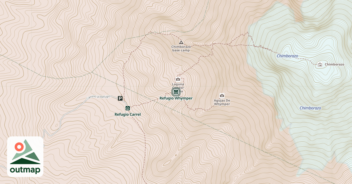 Map of Refugio Whymper