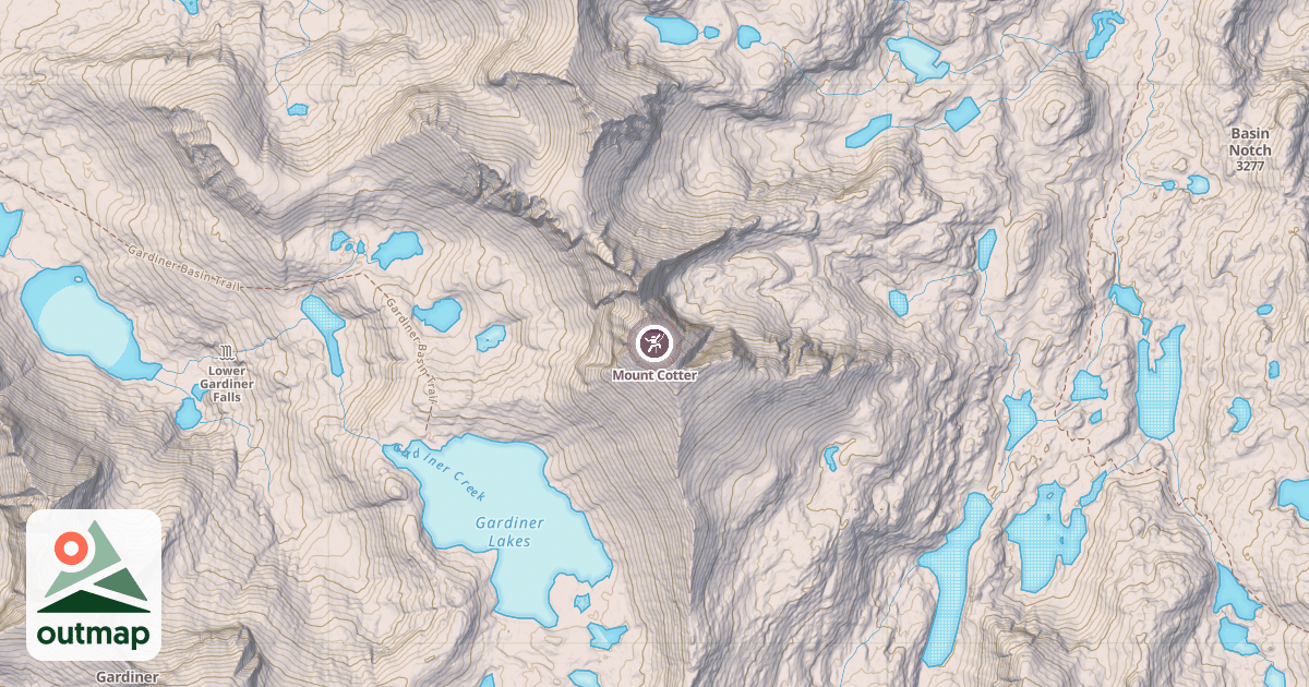 Map of Mount Cotter