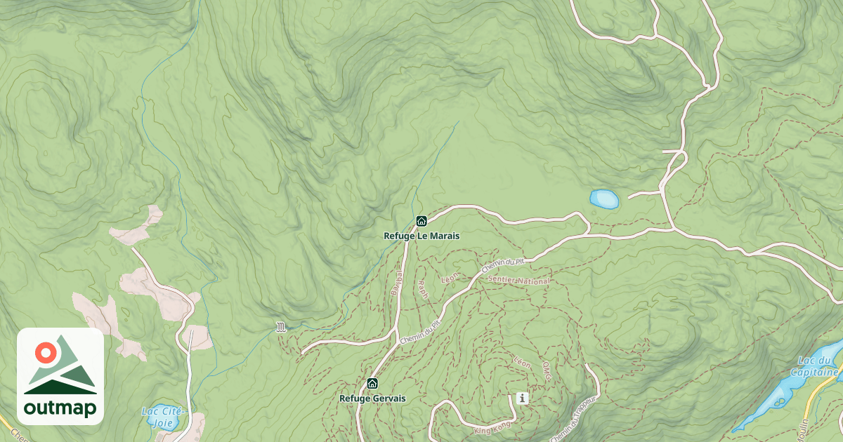Map of Refuge Le Marais