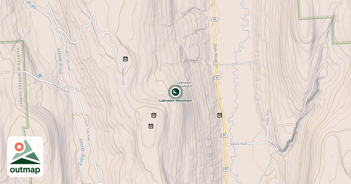 Map of Labrador Mountain